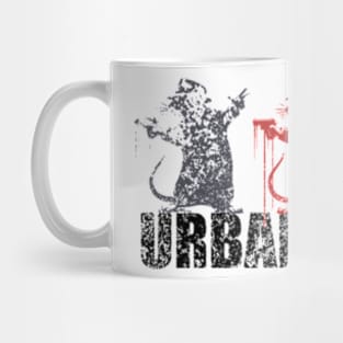 Grunge Urban Decay Contemporary Gangster Rats Design Mug